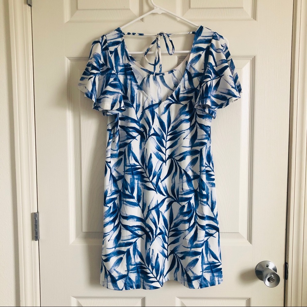 Mango Floral Flutter Sleeve Dress - Picture 7 of 7